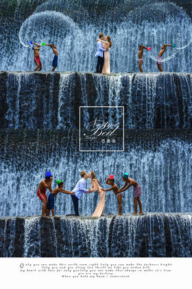 [岛多多摄影]巴厘岛婚纱照欣赏-乌布瀑布