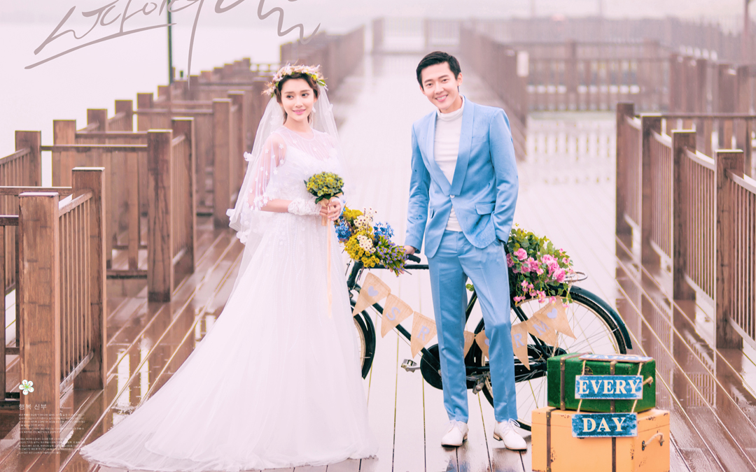 蕾蕾純色·雨中漫步 韓式婚紗照