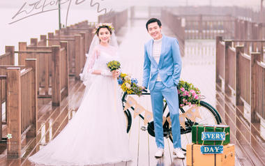 蕾蕾纯色·雨中漫步 韩式婚纱照