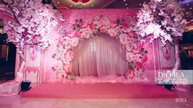 恒丰海悦国际酒店 粉色鲜花系 西式婚礼