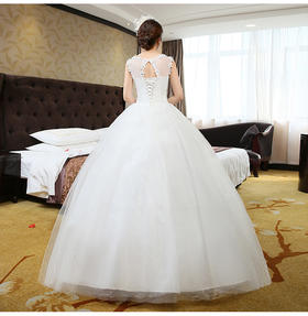 2016春季新款韩版婚纱礼服简约双肩一字肩显瘦婚纱新娘结婚礼