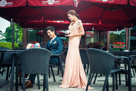韩式婚纱照+惬意的爱，浪漫咖啡馆