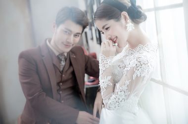 柔情演绎的韩式婚纱照