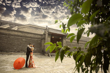 城墙+中式婚纱照