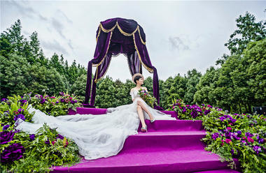 浪漫紫色户外婚礼