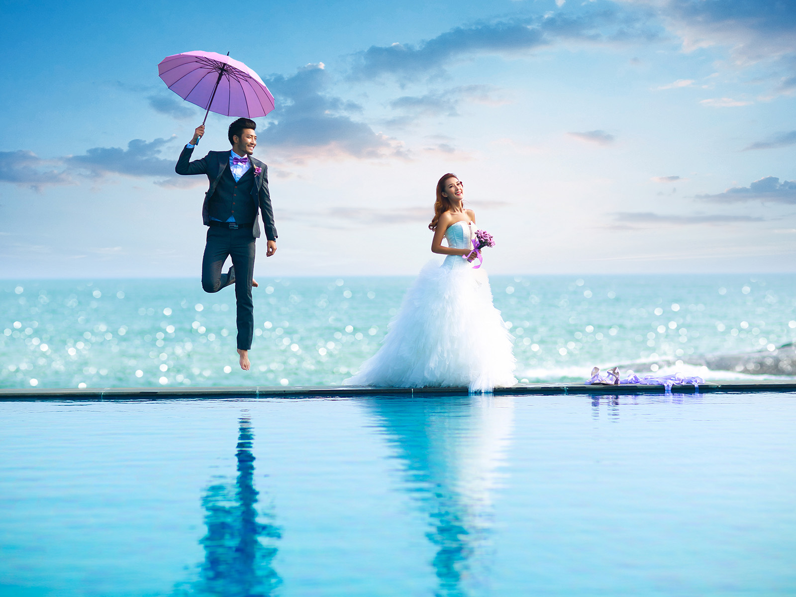 海邊戀人主題婚紗攝影