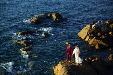 海景婚纱照 #波西米亚旅拍婚纱摄影# 情人湾----恋