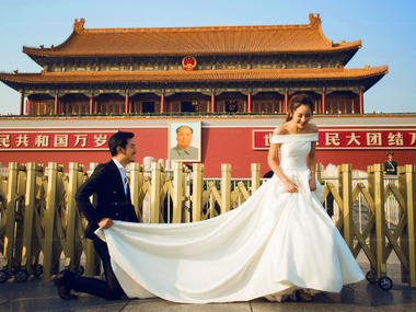 「玫瑰星座」 北京天安门系列婚纱照