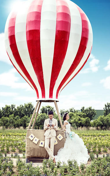 【白纱糖】--罗湖畔公园 热气球创意婚纱照