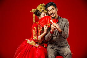 中国新娘主题系列 复古风婚纱照