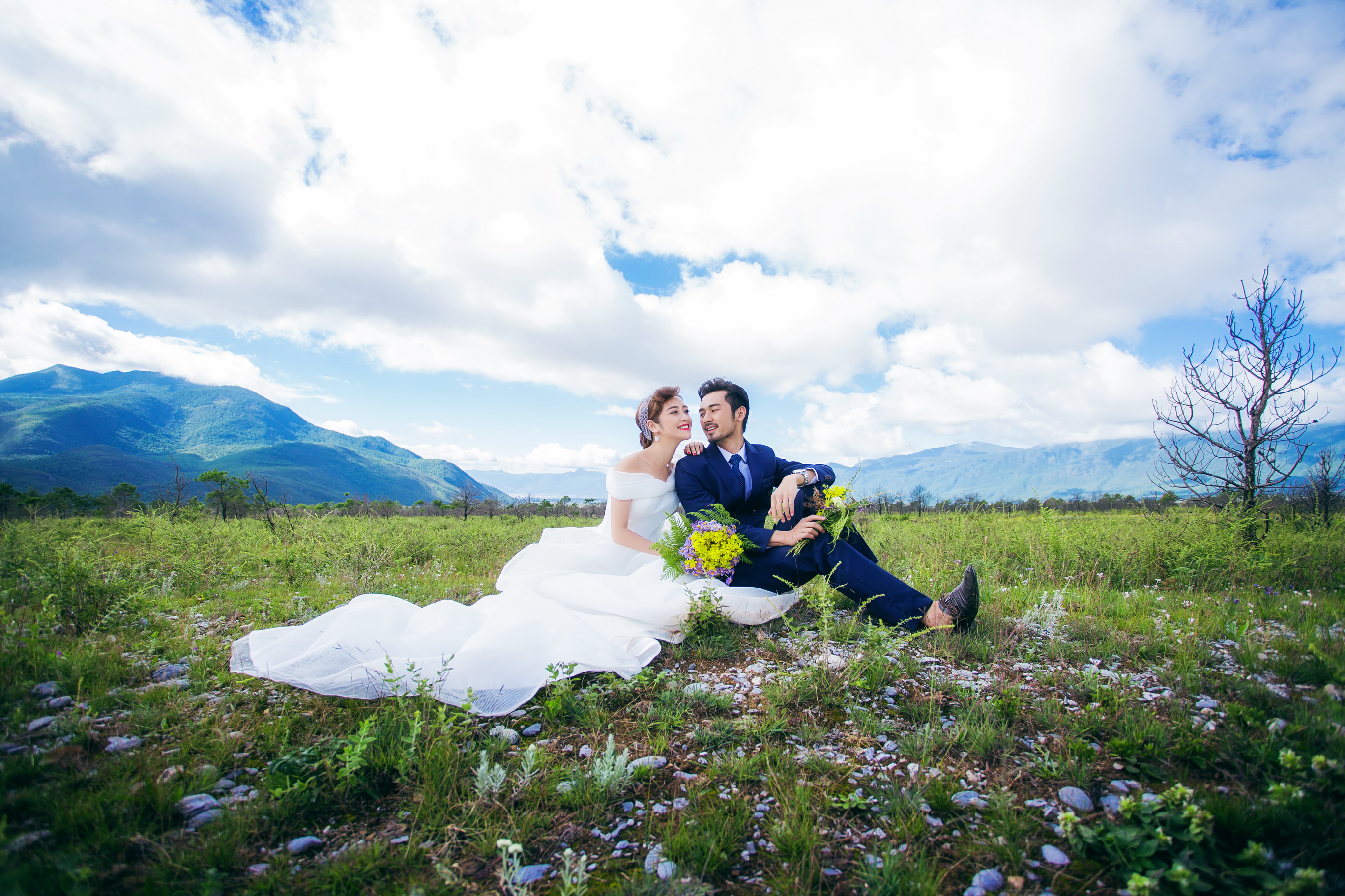 唯美風 #波西米亞旅拍婚紗攝影# 麗江 雪山遠景