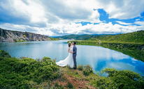 #波西米亚旅拍婚纱摄影# 香格里拉 湖岸