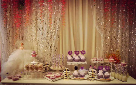 紫色梦幻甜品台