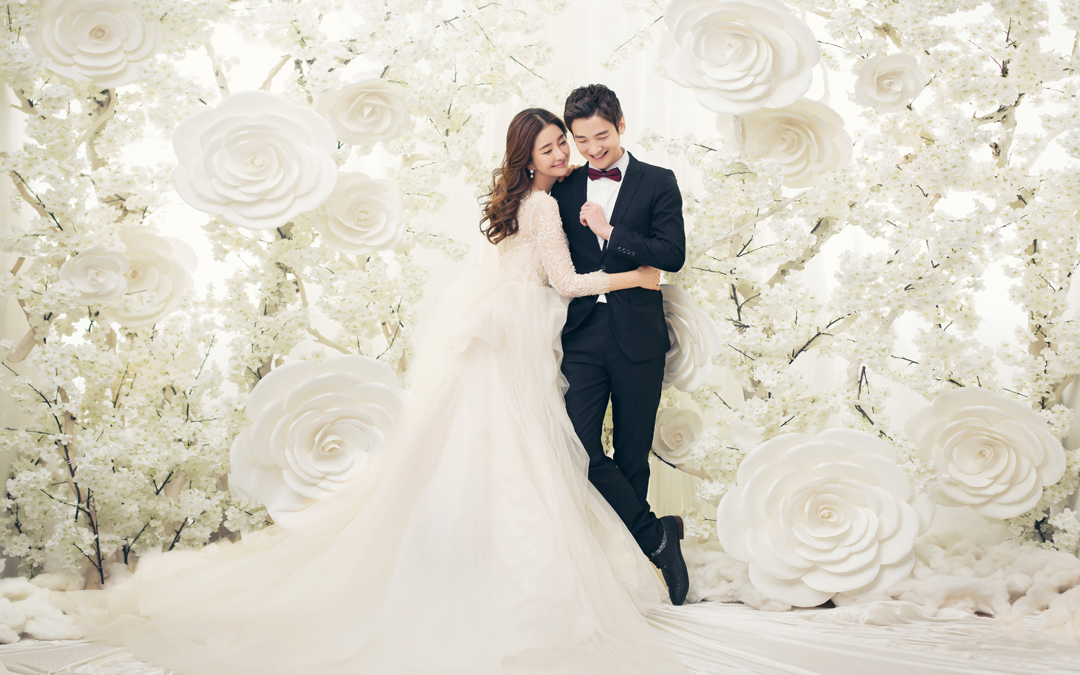 唯美韩式系列婚纱照影视基地360°外景