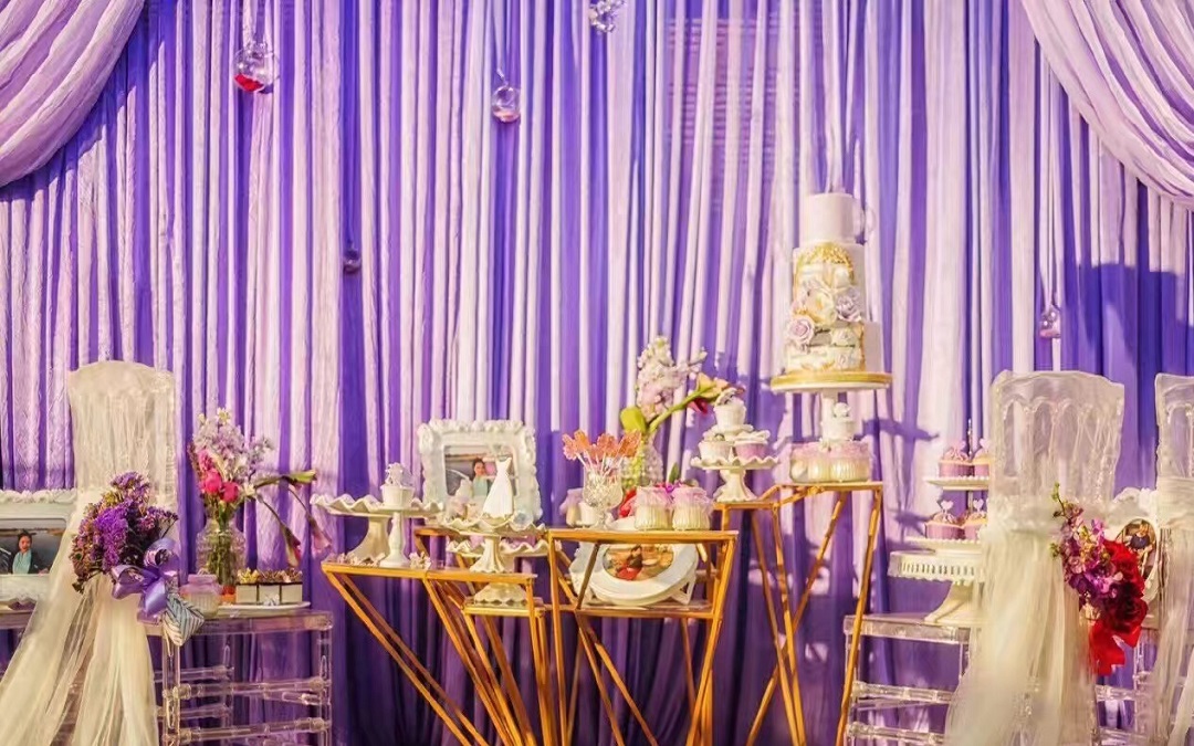 生日派对甜品台定制——梦幻紫色系