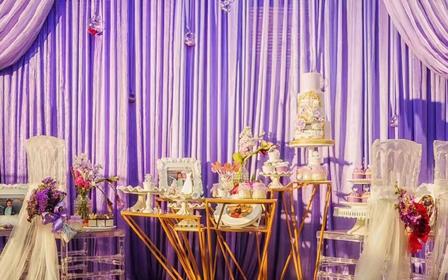 生日派对甜品台定制——梦幻紫色系