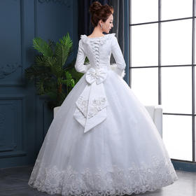 （三件套）婚纱礼服 新款冬季加厚冬装新娘保暖齐地秋冬款
