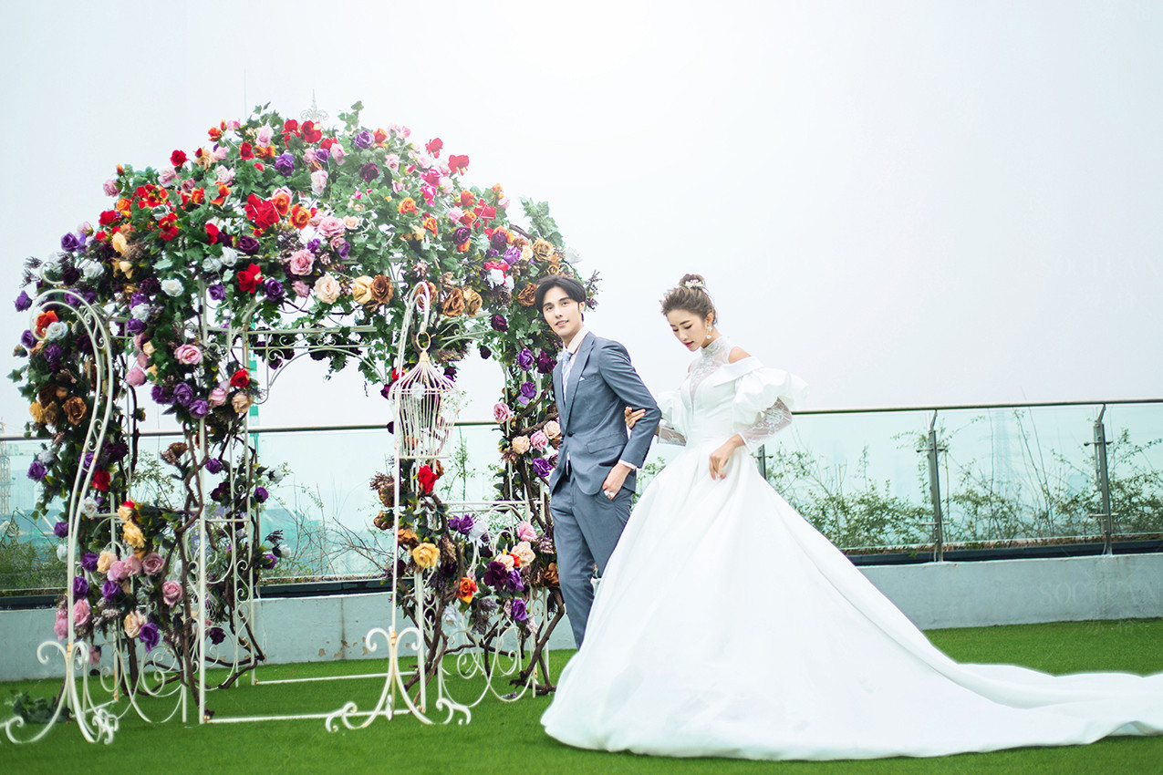 韓式花漾森系婚紗照系列-浪漫甜蜜的花樣新娘