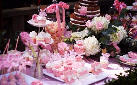 Pings cake粉嫩系中大型甜品台