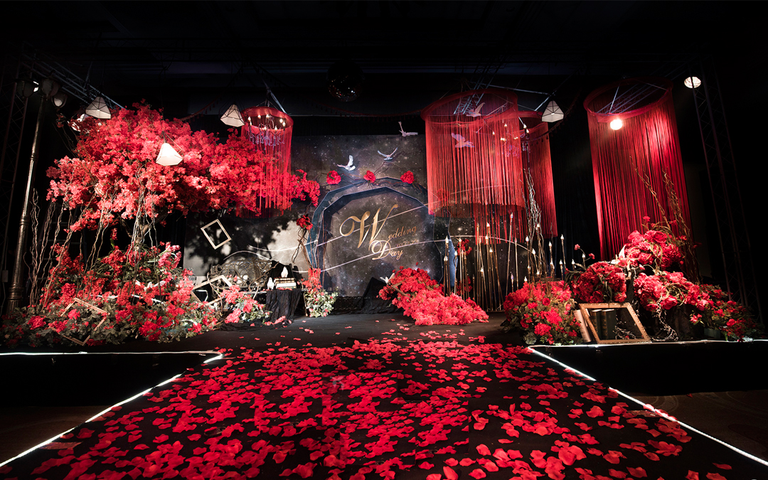 【栋景婚礼】定制拒绝淘宝款，经典红黑婚礼《存》