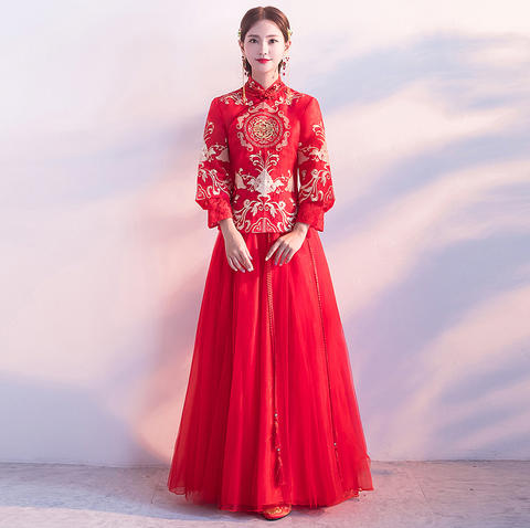 中式古典婚纱_中式婚纱(2)