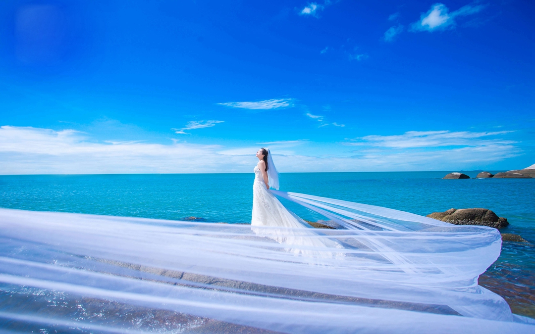 七號印相婚紗攝影【三亞旅拍-愛的海洋】海景婚紗照
