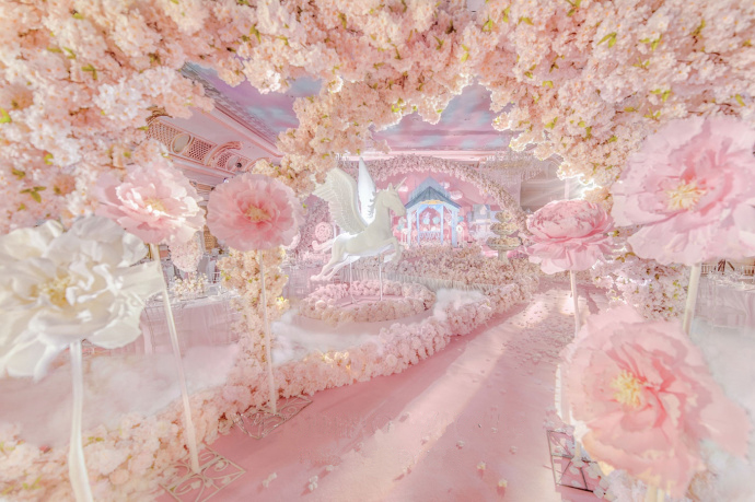 【AND婚礼社】浪漫城堡·粉色婚礼布置