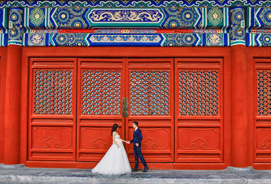 《太庙》红门 中国风大气中式婚纱照 红墙婚纱照