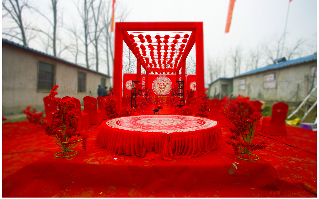 【为爱婚礼】中国红·庭院风农村户外婚礼布置【婚礼纪】