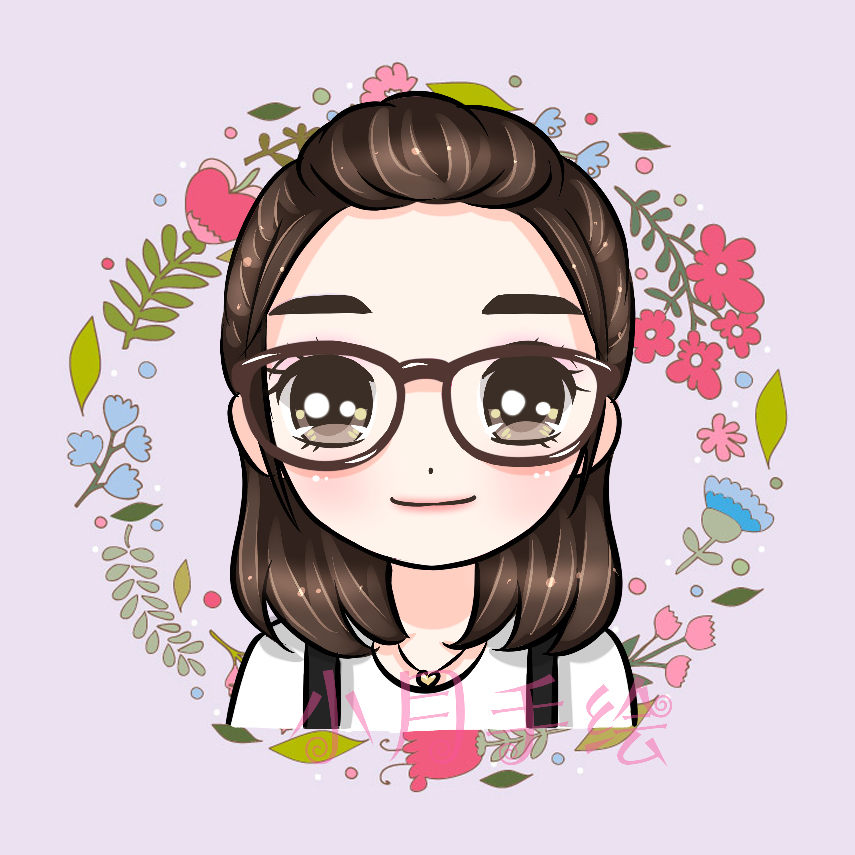 精致q版人物设计定制真人漫画婚礼logo动漫形象转手绘