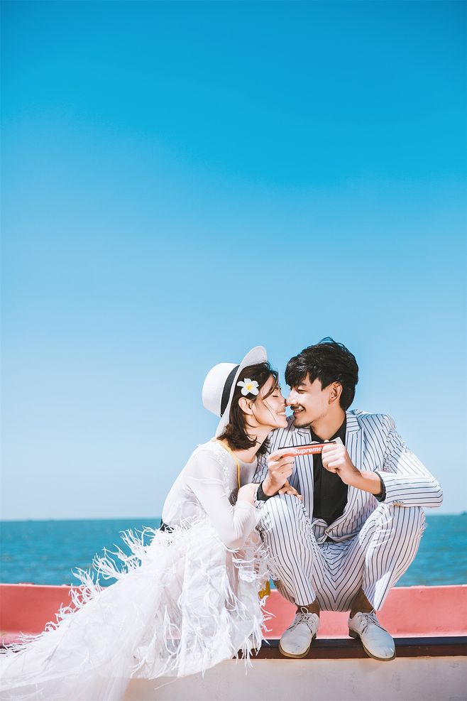 拍婚纱照的头型