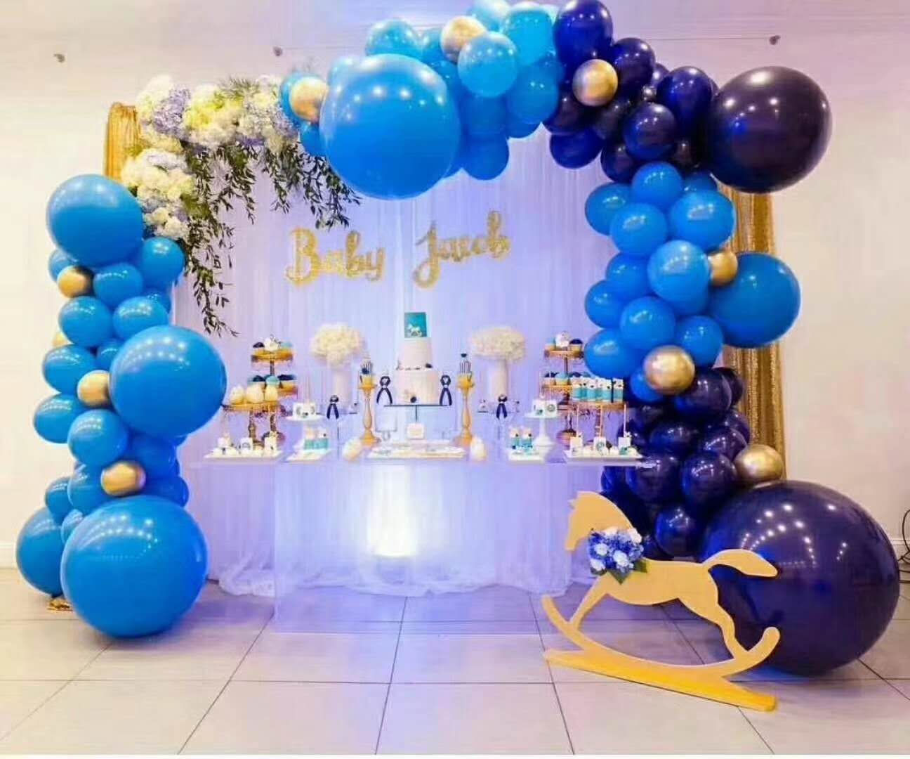 婚礼策划 案例 糖果派对气球婚礼 蓝色小清新主题儿童生日派对布置 1