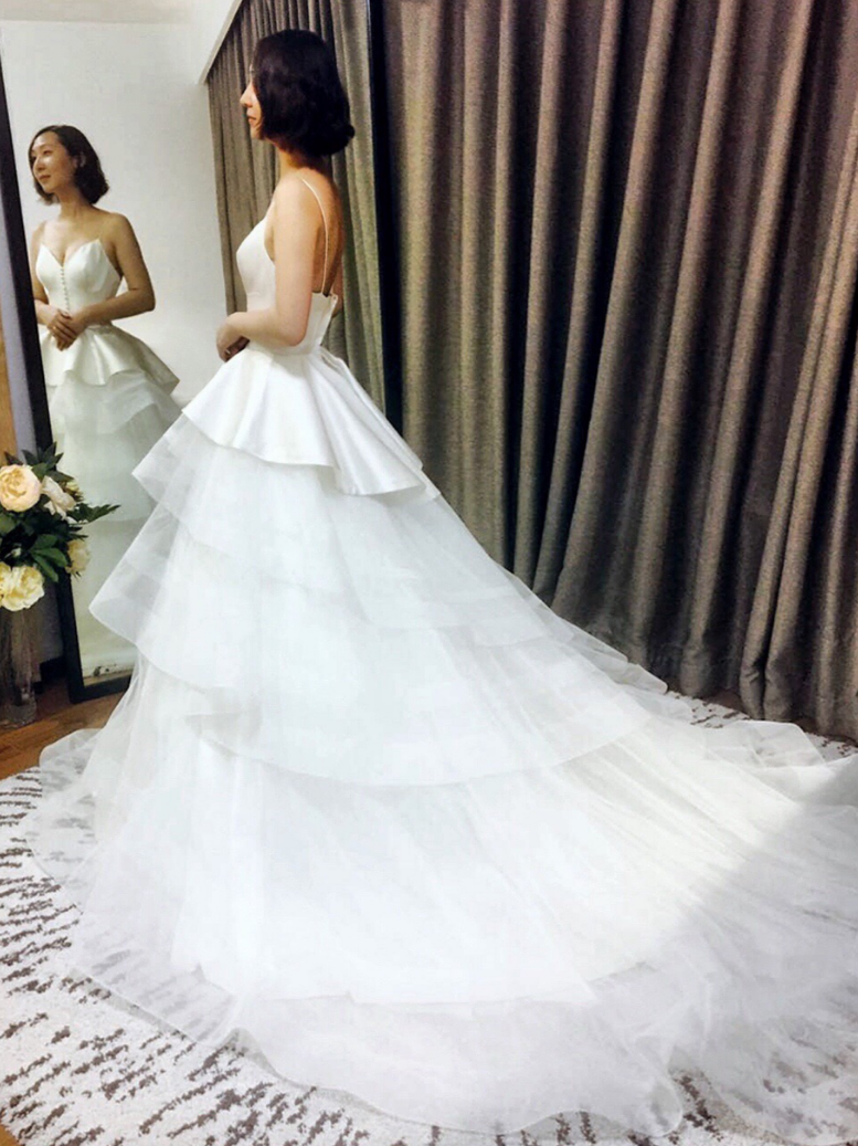 吊带＆抹胸＆一字肩 别致又显瘦的夏季婚纱了解下！