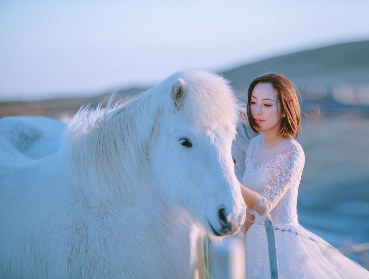 冰岛/黑沙滩/玄武岩/瀑布/经典唯美婚纱写真