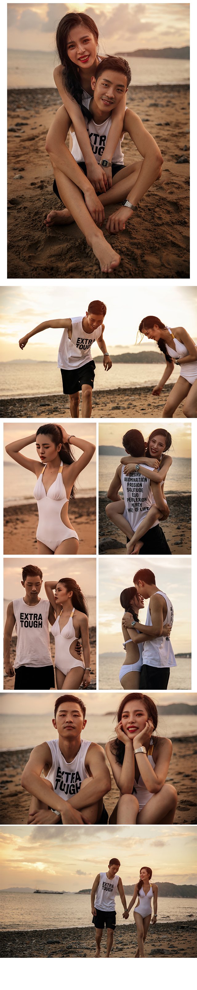 素色影 私人定制个性婚纱照 十服十造 55张精修