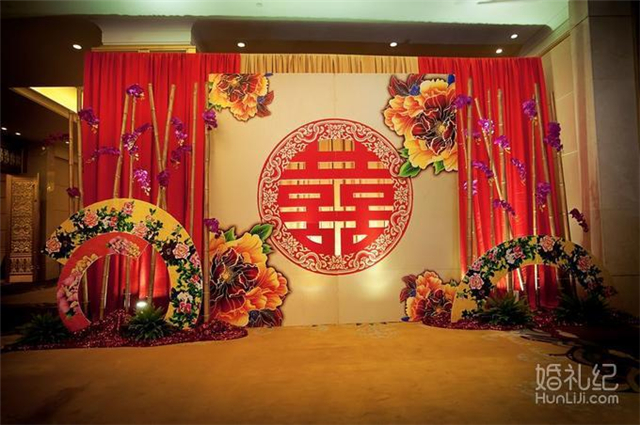 一个中式主题婚礼布景技巧