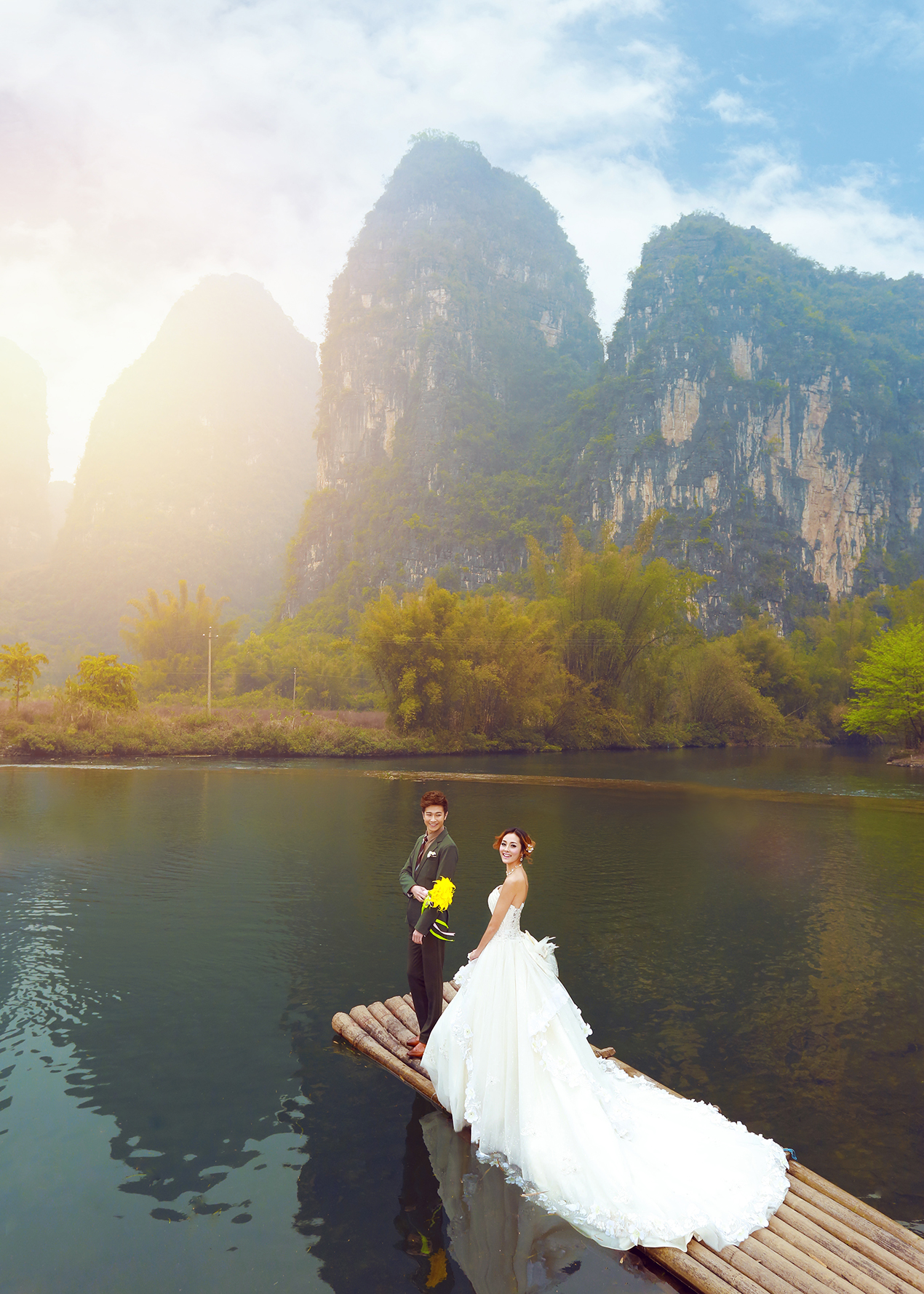 桂林山水风景高端精品婚纱照