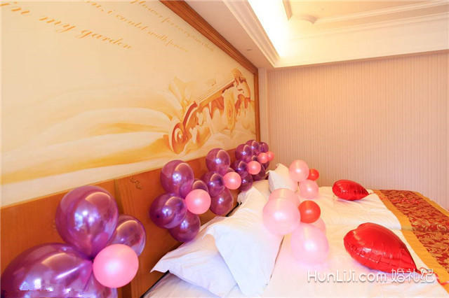 新娘房间气球布置图片