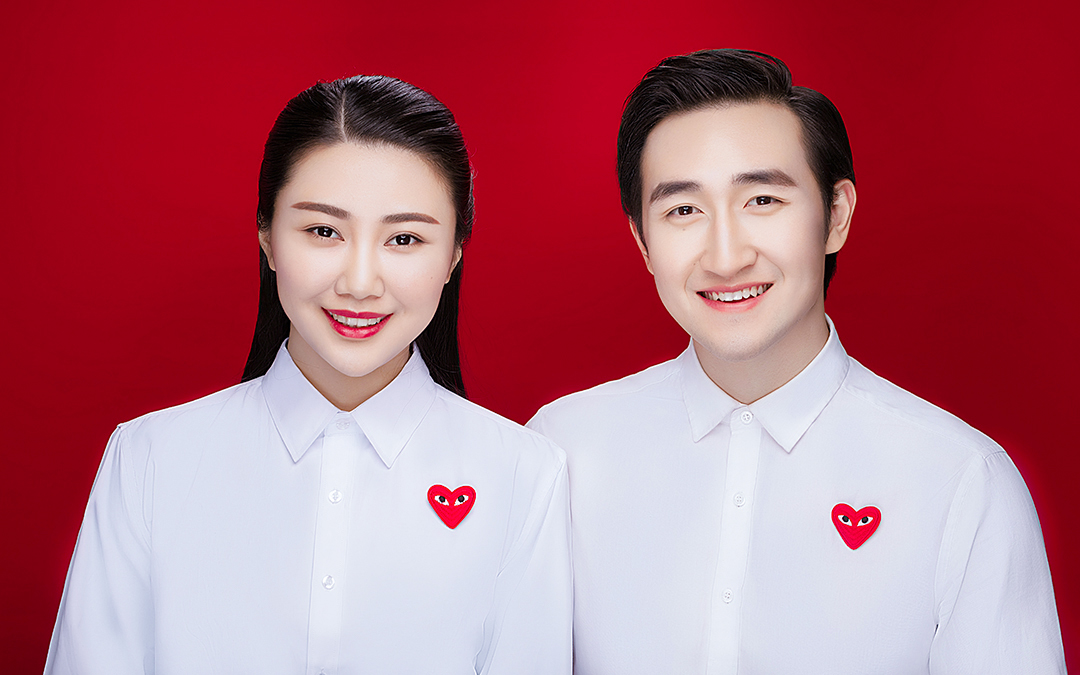 更美结婚登记照-精致化妆造型、专业服装、专业修图