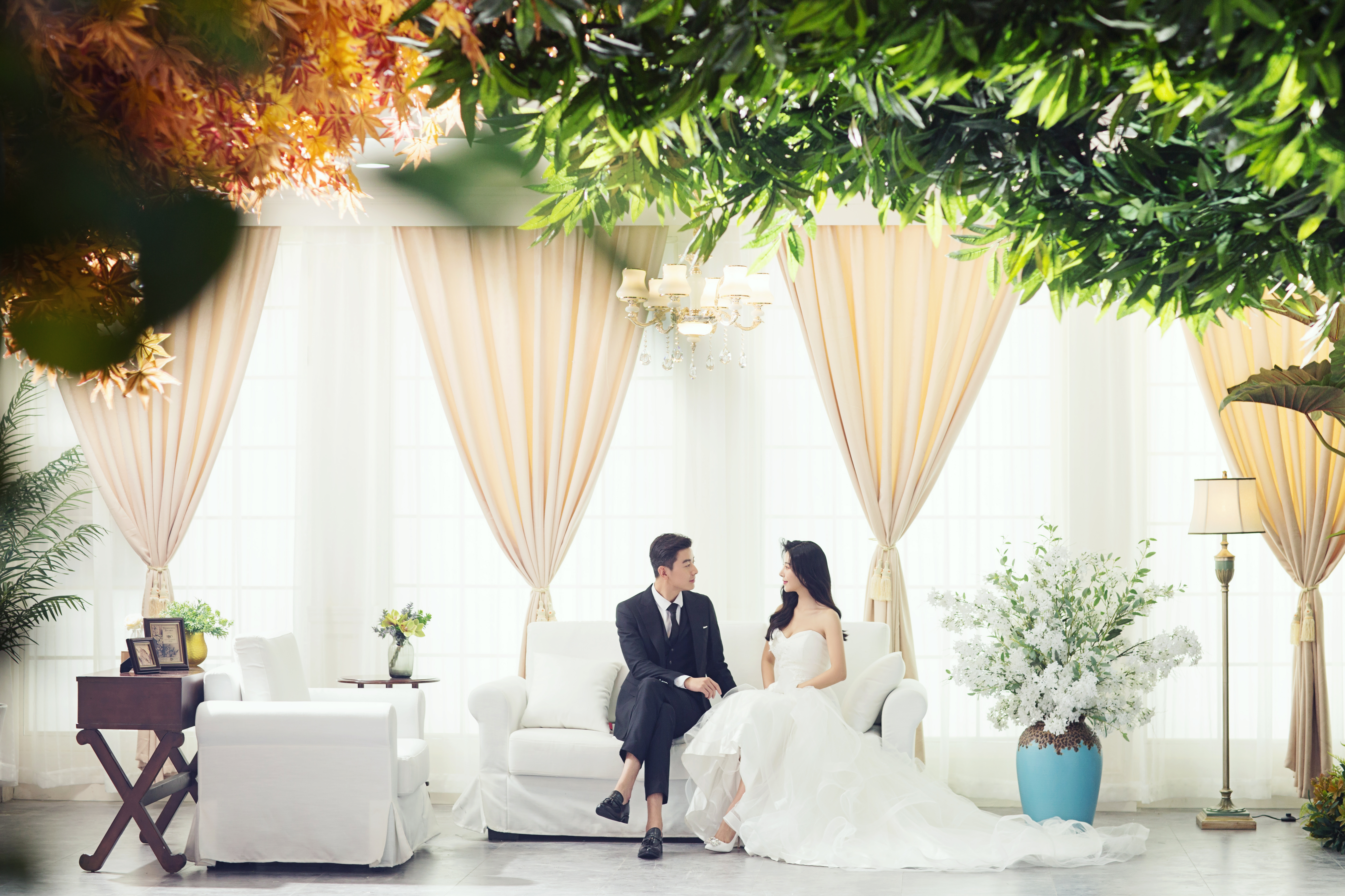 唯美韩式系列婚纱照  西安世博园外景罗曼摄影基地