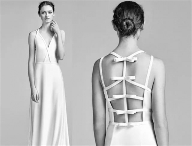 2018流行婚纱款式攻略：一字领婚纱vs薄纱领婚纱