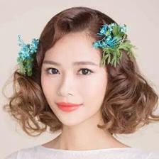 短发韩式新娘发型图片