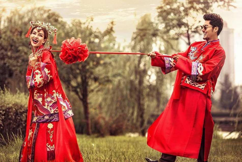 抖音网红婚纱照中国风