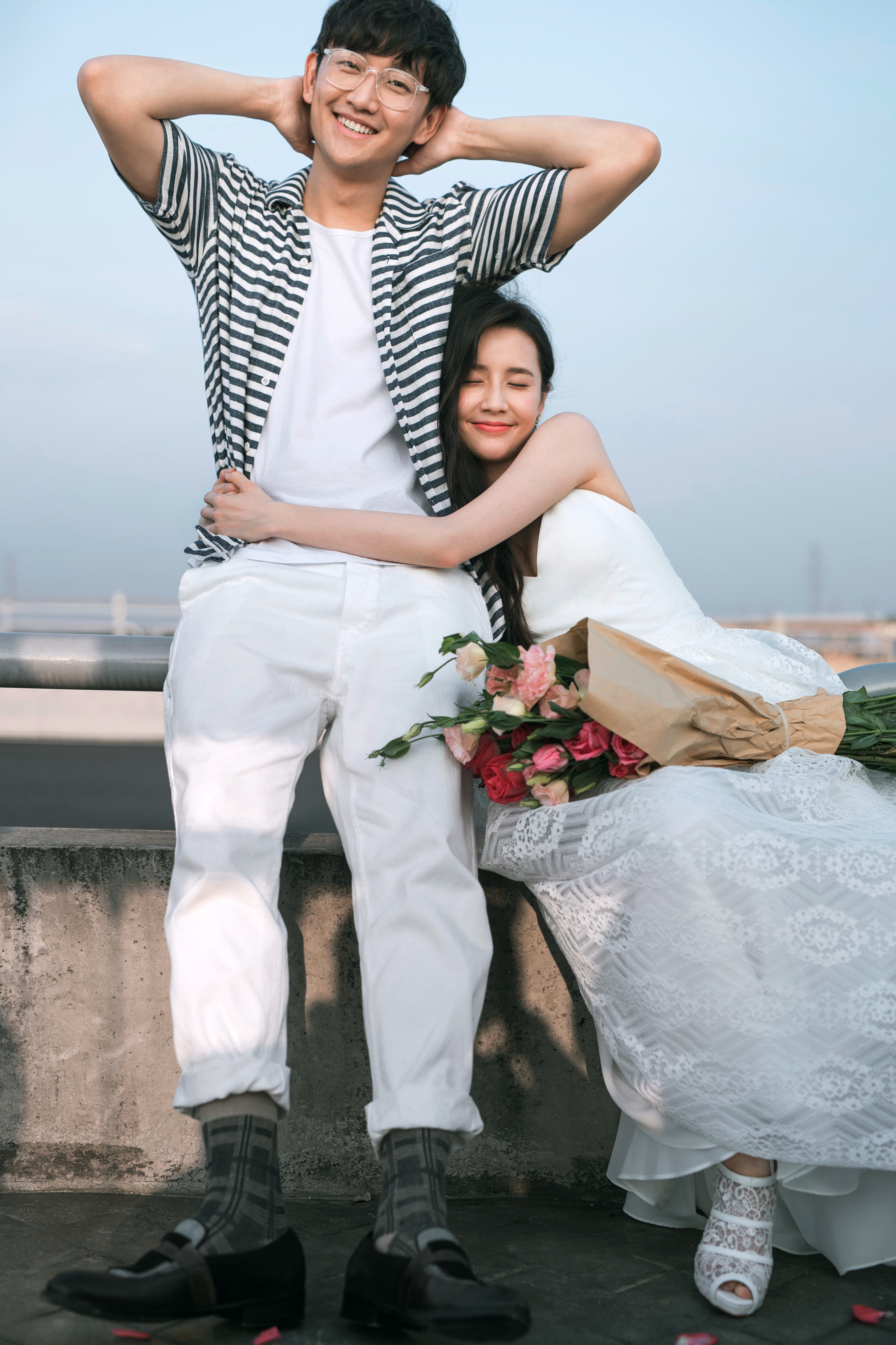 唯美韩式系列婚纱照 世界花卉大观园外景