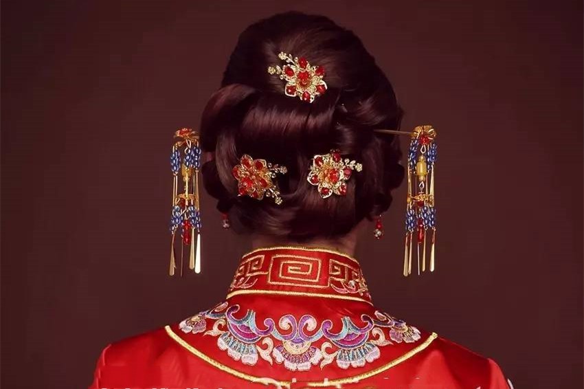 中式新娘造型步骤图解