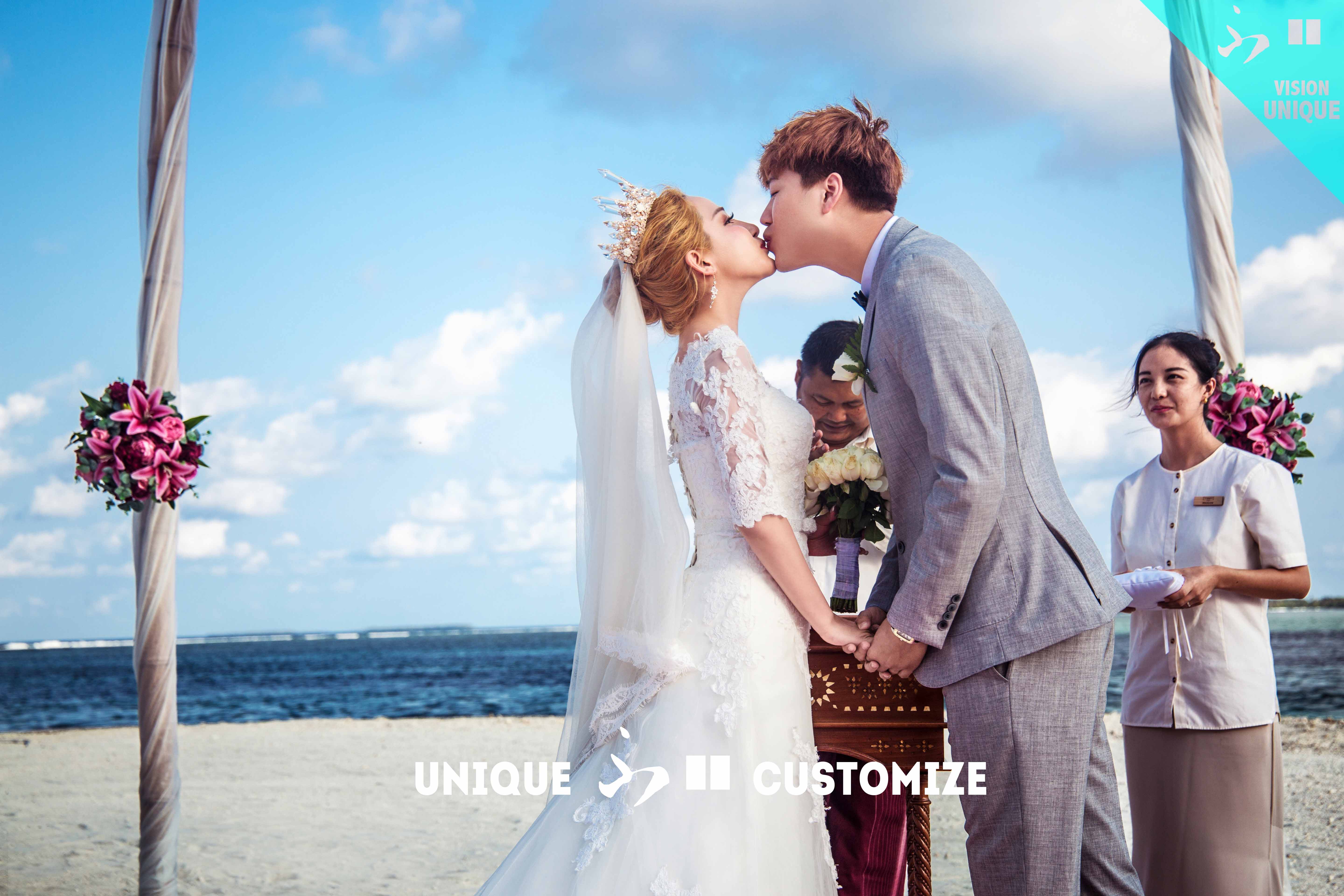 馬爾代夫浪漫婚禮 + 婚紗照拍攝 一價(jià)全包