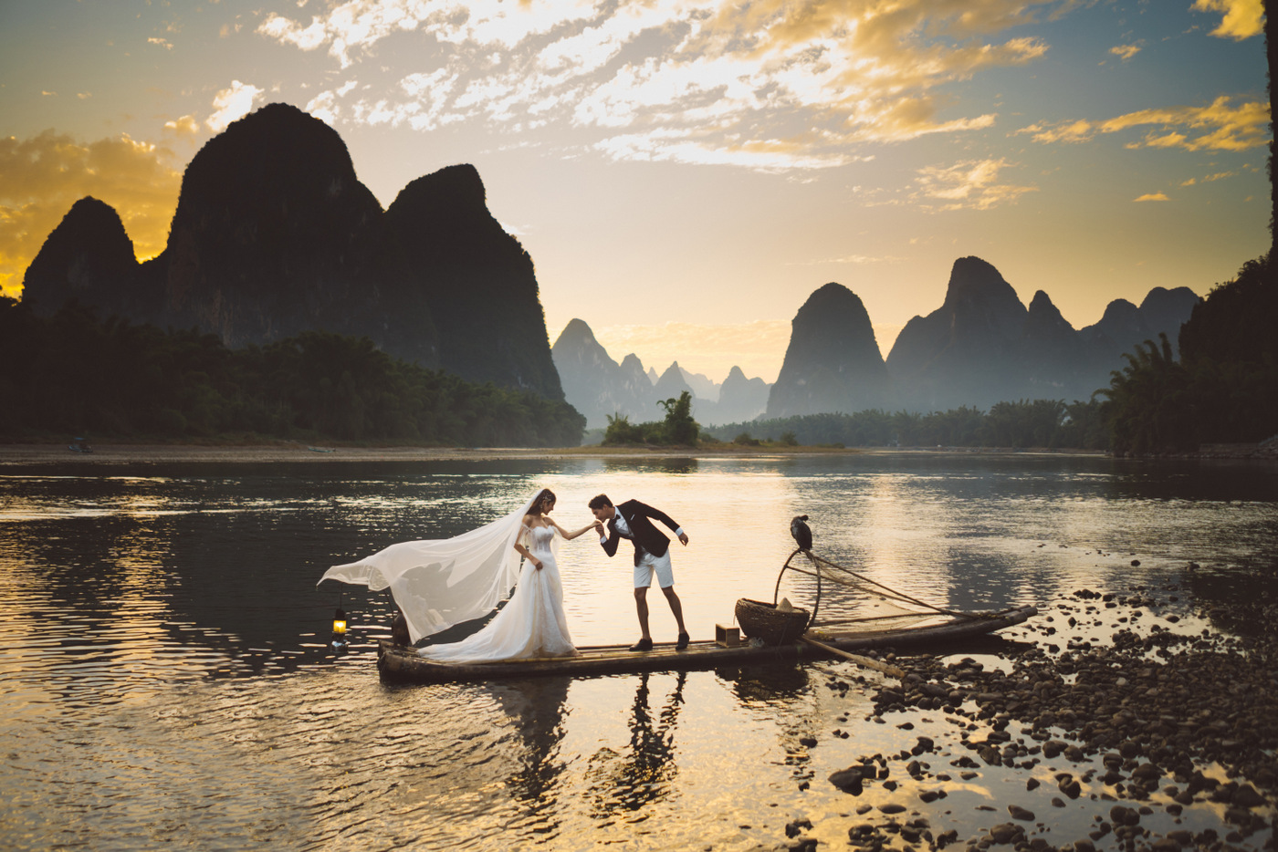 网红山水民宿+阳朔十里画廊+婚礼主题+内景棚拍