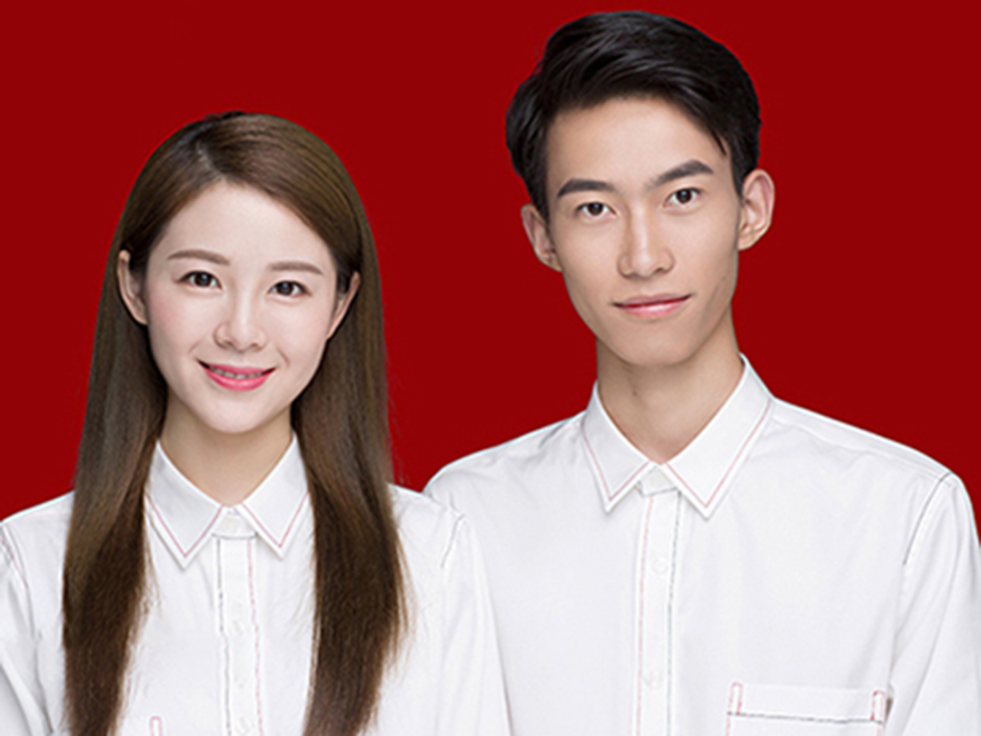双人证件照结婚登记证件照