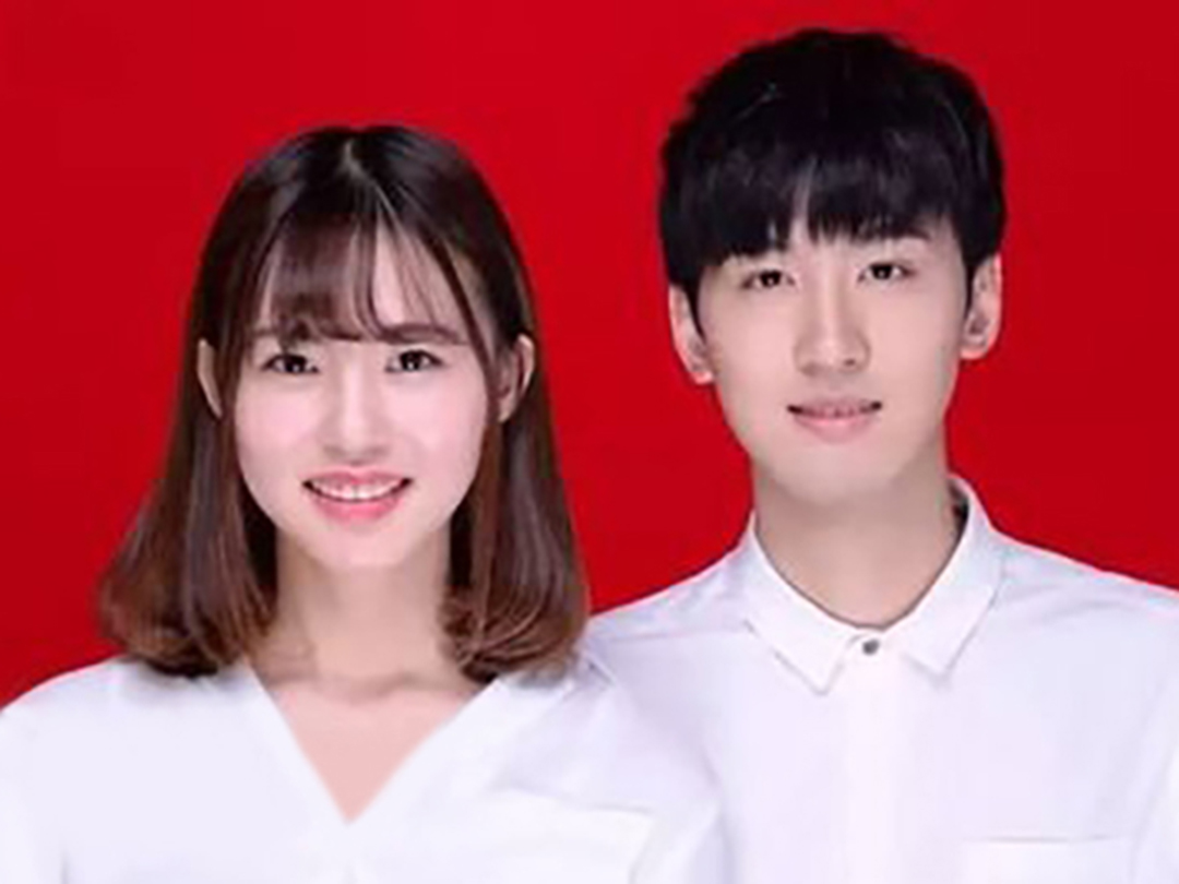 双人证件照结婚登记证件照