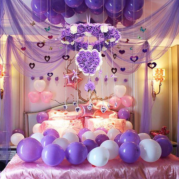 气球装饰婚房图片